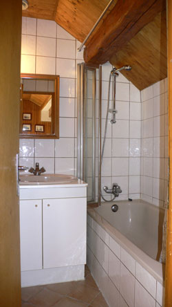 View of bathroom with sink, bath & shower...