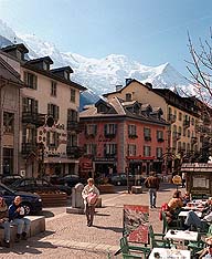 Chamonix town center....